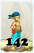 A Dofus character, Sacrier-Air, by level 142