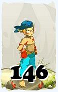 Um personagem do jogo Dofus, Sacrier-Ar, de nivel 146