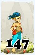 Um personagem do jogo Dofus, Sacrier-Ar, de nivel 147