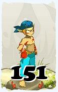 A Dofus character, Sacrier-Air, by level 151