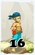 Um personagem do jogo Dofus, Sacrier-Ar, de nivel 16