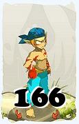 Um personagem do jogo Dofus, Sacrier-Ar, de nivel 166