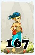 Um personagem do jogo Dofus, Sacrier-Ar, de nivel 167