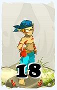 A Dofus character, Sacrier-Air, by level 18