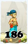 Um personagem do jogo Dofus, Sacrier-Ar, de nivel 186