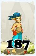 Um personagem do jogo Dofus, Sacrier-Ar, de nivel 187