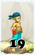 Um personagem do jogo Dofus, Sacrier-Ar, de nivel 19