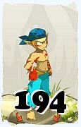 Um personagem do jogo Dofus, Sacrier-Ar, de nivel 194