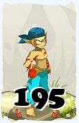 Um personagem do jogo Dofus, Sacrier-Ar, de nivel 195