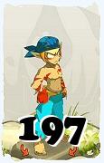 Um personagem do jogo Dofus, Sacrier-Ar, de nivel 197