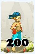 Um personagem do jogo Dofus, Sacrier-Ar, de nivel 200