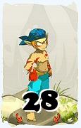 Um personagem do jogo Dofus, Sacrier-Ar, de nivel 28