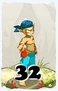 Um personagem do jogo Dofus, Sacrier-Ar, de nivel 32