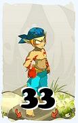 Um personagem do jogo Dofus, Sacrier-Ar, de nivel 33