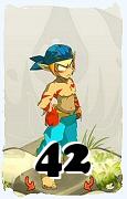 Um personagem do jogo Dofus, Sacrier-Ar, de nivel 42