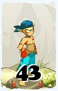 Um personagem do jogo Dofus, Sacrier-Ar, de nivel 43