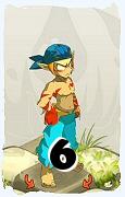 Um personagem do jogo Dofus, Sacrier-Ar, de nivel 6