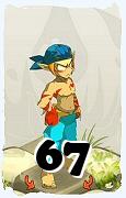 Um personagem do jogo Dofus, Sacrier-Ar, de nivel 67