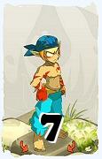 Um personagem do jogo Dofus, Sacrier-Ar, de nivel 7