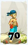 Um personagem do jogo Dofus, Sacrier-Ar, de nivel 70