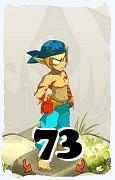 Um personagem do jogo Dofus, Sacrier-Ar, de nivel 73