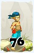 Um personagem do jogo Dofus, Sacrier-Ar, de nivel 76