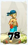 Um personagem do jogo Dofus, Sacrier-Ar, de nivel 78