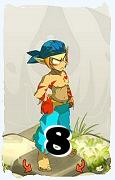 A Dofus character, Sacrier-Air, by level 8