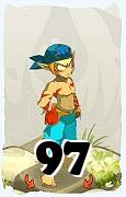 Um personagem do jogo Dofus, Sacrier-Ar, de nivel 97