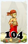 Um personagem do jogo Dofus, Sacrier-Ar, de nivel 104