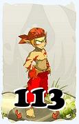 Um personagem do jogo Dofus, Sacrier-Ar, de nivel 113