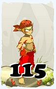 Um personagem do jogo Dofus, Sacrier-Ar, de nivel 115