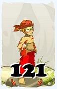 Um personagem do jogo Dofus, Sacrier-Ar, de nivel 121