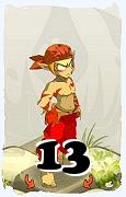 Um personagem do jogo Dofus, Sacrier-Ar, de nivel 13