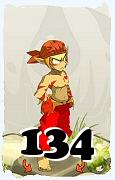 Um personagem do jogo Dofus, Sacrier-Ar, de nivel 134