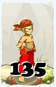 Um personagem do jogo Dofus, Sacrier-Ar, de nivel 135