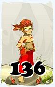 Um personagem do jogo Dofus, Sacrier-Ar, de nivel 136