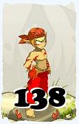 Um personagem do jogo Dofus, Sacrier-Ar, de nivel 138