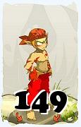 Um personagem do jogo Dofus, Sacrier-Ar, de nivel 149