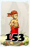 Um personagem do jogo Dofus, Sacrier-Ar, de nivel 153