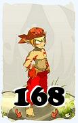 Um personagem do jogo Dofus, Sacrier-Ar, de nivel 168