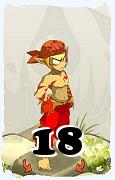 A Dofus character, Sacrier-Air, by level 18