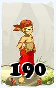 Um personagem do jogo Dofus, Sacrier-Ar, de nivel 190