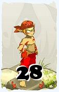 Um personagem do jogo Dofus, Sacrier-Ar, de nivel 28