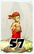 Um personagem do jogo Dofus, Sacrier-Ar, de nivel 57