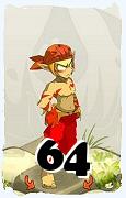 Um personagem do jogo Dofus, Sacrier-Ar, de nivel 64