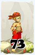 Um personagem do jogo Dofus, Sacrier-Ar, de nivel 73