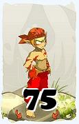 Um personagem do jogo Dofus, Sacrier-Ar, de nivel 75