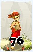 Um personagem do jogo Dofus, Sacrier-Ar, de nivel 76