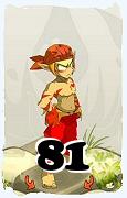 Um personagem do jogo Dofus, Sacrier-Ar, de nivel 81